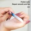 cdar Compact Nail File Nail File Faux Crystal Glass Non-porous Durable Reusable Colorful Design Manicure File for Healthy Nails Non-porous Nail File Blue view 2