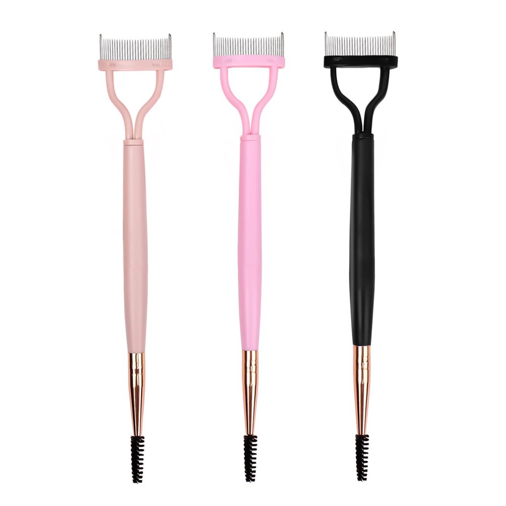 cdar Charming Eyebrows Tool 3pcs Eyelash Separator Comb Defined Lashes Brows Anti-rust Styling Dual-headed Eyebrow Brush Set Mascara 3pcs