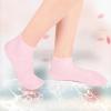 cdar Beach Protective Socks Repair Cracked Heels Toes Cuticles 1 Pair Silicone Moisturizing Reusable Soft Smooth Skin Foot Spa Pedicure for Dry Pink view 2
