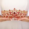 JWICOS Queen Crown Gold Tiaras and Crowns Butterfly Rhinestone Tiara Vintage Bridal Wedding Crown for Costume Prom Tiara Headpiece for Women (Red) view 2