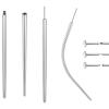 BodyAce 14G 16G 18G 20G Piercing Taper, Stainless Steel Threadless Insertion Pin Screw On Assistant Tool, Curved Body Piercing Stretching Kit for Ear/Nose/Navel/Lip/Eyebrow [14G(1.6mm) Mix] view 1