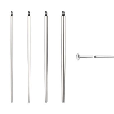 BodyAce 14G 16G 18G 20G Piercing Taper, Stainless Steel Threadless Insertion Pin Screw On Assistant Tool, Curved Body Piercing Stretching Kit for Ear/Nose/Navel/Lip/Eyebrow [Internal Thread]