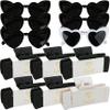 12pcs Bridesmaid Proposal Gifts 4.1inch square Bachelorette Claw Clips Sunglasses set of 12 Trendy Cute Hair Clips for Wedding Party Favors(White&Black 12pcs) view 1