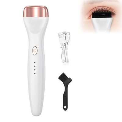 5D Push Heated Eyelash Curler Electric 3 Modes Eye Lashes Eyelash Grafting Long Lasting Makeup Tools Hot Viewer Eye Lashes (White)