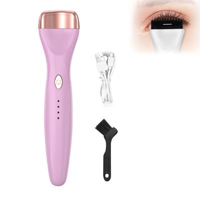 5D Push Heated Eyelash Curler Electric 3 Modes Eye Lashes Eyelash Grafting Long Lasting Makeup Tools Hot Viewer Eye Lashes (Pink)