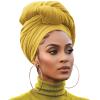 1 Piece Extra Wide Breathable Soft Fashion Halo Jersey Turban for Women (Turmeric) view 1