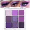 AMY'S DIARY Deep Light Purple Matte Shimmer Eye Shadow Palette Makeup,Eyeshadow Long Lasting Waterproof Cruelty-Free, 9 Blendable Shades in Smooth with Gorgeous Pearls for Girls (Purple palette) view 1
