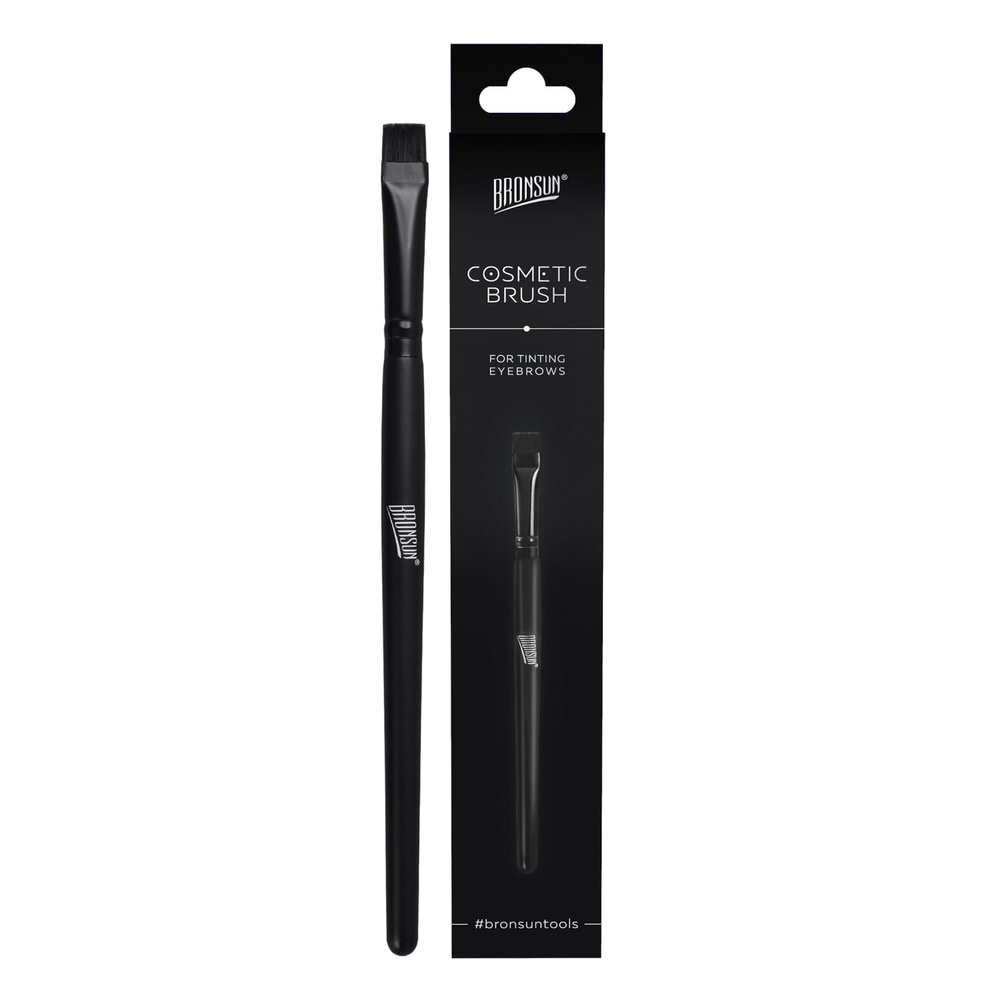 Straight Cosmetic Brush BRONSUN, 1 pc. Professional Brush For Eyebrow Tinting and Makeup