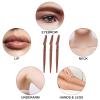 12 Pcs Brown Eyebrow Razors, Face Razors Multipurpose, Exfoliating Dermaplaning Tools, Eyebrow Trimmers Shaver with Protective Cover, Facial Hair Removal for Women Men Body Use view 2