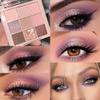 AMY'S DIARY Matte Shimmer Pink Eye Shadow Palette Makeup,Eyeshadow Long Lasting Waterproof Cruelty-Free, 9 Blendable Shades in Smooth Matte and Shimmer Finishes with Gorgeous Pearls for Girls (16#) view 2