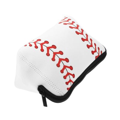 HONMEET Baseball Pattern Travel Toiletry Bag Waterproof Makeup Storage Pouch for Outdoor Activities Portable Cosmetic Organizer for Women
