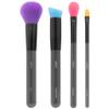 MODA Next Gen Neon Complexion 4pc Makeup Brush Kit  Face Brush Set for Foundation, Blush & Contour  Vegan & Travel-Friendly view 1