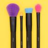 MODA Next Gen Neon Complexion 4pc Makeup Brush Kit  Face Brush Set for Foundation, Blush & Contour  Vegan & Travel-Friendly view 3