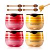 4Pcs Bee Lip Balm Honey Pot, Propolis Lip Mask Moisturizing Exfoliator Lip Wrinkle Prevention Dry and Cracked.(2 Pcs Honey &2 Pcs Strawberry) view 1