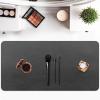 Makeup Mat for Vanity - Waterproof | Oil-Proof | Dust-Resistant | Soft and Comfortable Desk Protection, Ideal for Makeup Tables and Workbenches (15.7"X31.5", Black) view 1