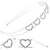 Beaupretty Valentines Day Headband Heart Headband Rhinestone Heart Headband Metal Headpiece Sweet Love Heart Hairband for Women and Girls view 2