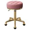ZSCAL Rotating Stool 360Swivel Stool Chair Adjustable Work Stool,380lbs Capacity,Golden Spa Salon Lash Beauty Tattoo Pedicure Stool,White (Color : Pink, Size : Seat Height 17.7"~22.8") view 1