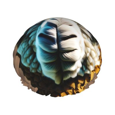 Cute Alpaca Llama Double Layer Waterproof Shower Cap - Women's Lightweight, Portable, Soft, Reusable Bath Accessory