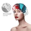 Abstract Paint Splashes Double Layer Waterproof Shower Cap - Women's Lightweight, Portable, Soft, Reusable Bath Accessory view 3