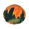 Autumn pattern Double Layer Waterproof Shower Cap - Women's Lightweight, Portable, Soft, Reusable Bath Accessory view 1