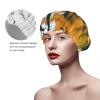 Autumn pattern Double Layer Waterproof Shower Cap - Women's Lightweight, Portable, Soft, Reusable Bath Accessory view 3