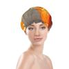 Orange Fruit Double Layer Waterproof Shower Cap - Women's Lightweight, Portable, Soft, Reusable Bath Accessory view 2