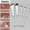 10Pieces Beadable Makeup Brushes Diy Makeup Comestic Brushes Beaded Brushes Kit for DIY Beaded Eyeshadow Brush (Beadable Makeup Brushes-10pieces=2Sets)-Silver view 3