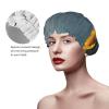 3D Graphics Universe Space Double Layer Waterproof Shower Cap - Women's Lightweight, Portable, Soft, Reusable Bath Accessory view 3