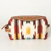 American Darling Toiletry Hand Tooled Saddle Blanket Fabric Genuine Leather Western Women Bag Handbag Purse | for Cute view 2