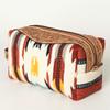 American Darling Toiletry Hand Tooled Saddle Blanket Fabric Genuine Leather Western Women Bag Handbag Purse | for Cute view 4