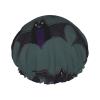 Double Layer Waterproof Shower Cap for Women - Lightweight, Portable, and Reusable Bath Accessory for Long Hair Bat pattern view 1