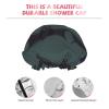 Double Layer Waterproof Shower Cap for Women - Lightweight, Portable, and Reusable Bath Accessory for Long Hair Bat pattern view 4