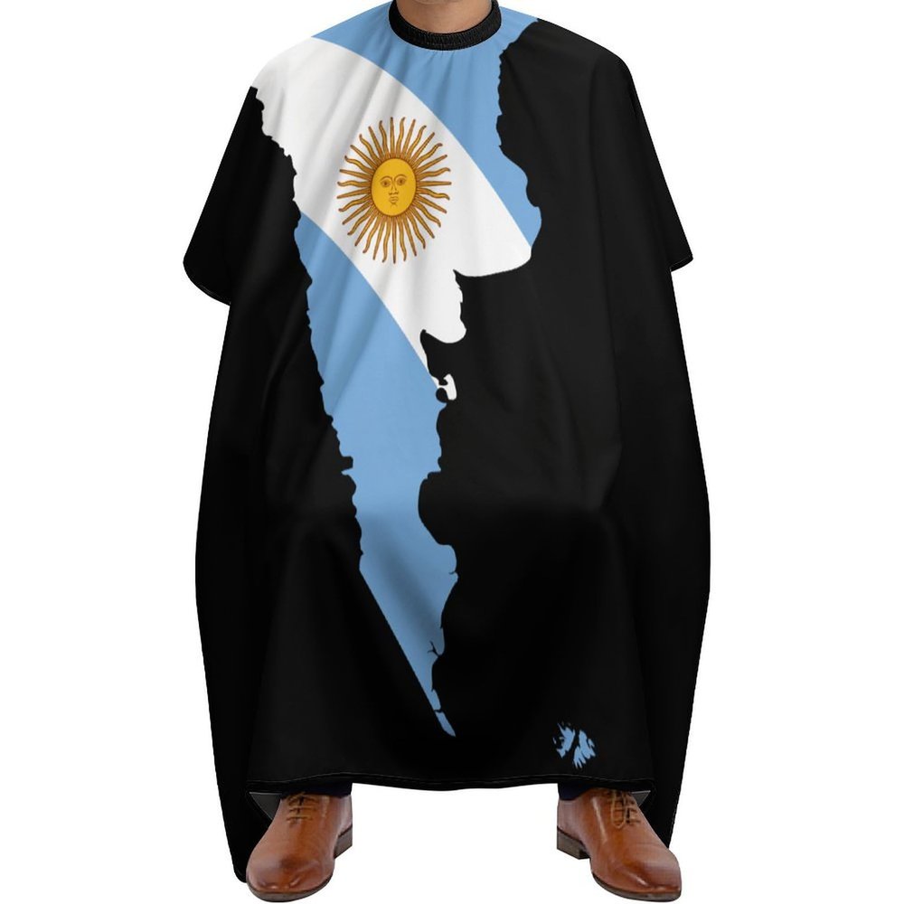 Argentina Map Flag Professional Hair Cutting Cape Apron Salon Haircut Barber Hairdressing with Snap Closure