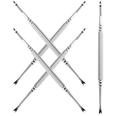 Beaupretty 5pcs Stainless Steel Finger Cuticle Cleaner Fork Pusher Nail Art Tools Manicure Pedicure Tools Dead Skin Remover Removal Tools for Unisex Adult
