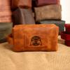 asrincodesigns Custom Mens Leather Travel Toiletry Bag  Personalized Dopp Kit with Zipper  Handmade Grooming Organizer for Business Trips, Gym or Camping  27 Leather Variations Available view 3