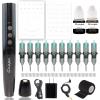 MARLLOGIVA Digital LCD Display Wireless Rotary Tattoo Pen Precision Permanent Makeup Machine for Eyebrows Lips Scalp and Tiny Tattoos (Set with Black Pen) view 1