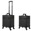 AHDFY Vanity Case Trolley, Portable Makeup Case, LED Lights Professional Cosmetic Organizer Studio, Extendable Trays, Makeup and Makeup Artist Luggage, Black view 1