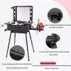 AHDFY 22 in Large Capacity Make Up Beauty Trolley Case,with Led Lights, Lockable Cosmetic Organizer Professional Cosmetic Box, Cosmetics Art Cosmetic Box for Travel view 2