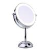 Led Makeup Mirror Double-Sided Makeup Mirror with and Magnification 10X Magnifying Mirror with Light Brightness Adjustable (Color : Silver) view 1