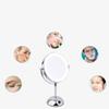 Led Makeup Mirror Double-Sided Makeup Mirror with and Magnification 10X Magnifying Mirror with Light Brightness Adjustable (Color : Silver) view 3