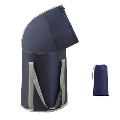 Collapsible Foot Bath Basin Portable Foot Spa Tub Foldable Foot Soaking Bucket with Handles Insulated Deepening Foot Bucket Bag Feet Soaking Bucket for Outdoor Travel, Camping, Fishing, Dark Blue