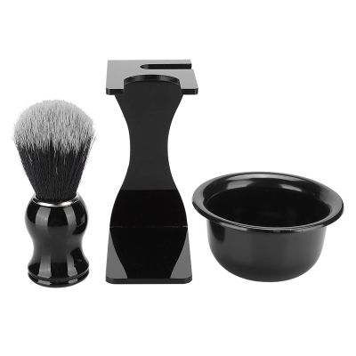 Pilipane 3pcs Beard Shaving Set, Beard Shaving Brush Set, Shaving Bowl Holder, Premium Beard Shaving Brush, Bowl, and Stand for Men's Grooming