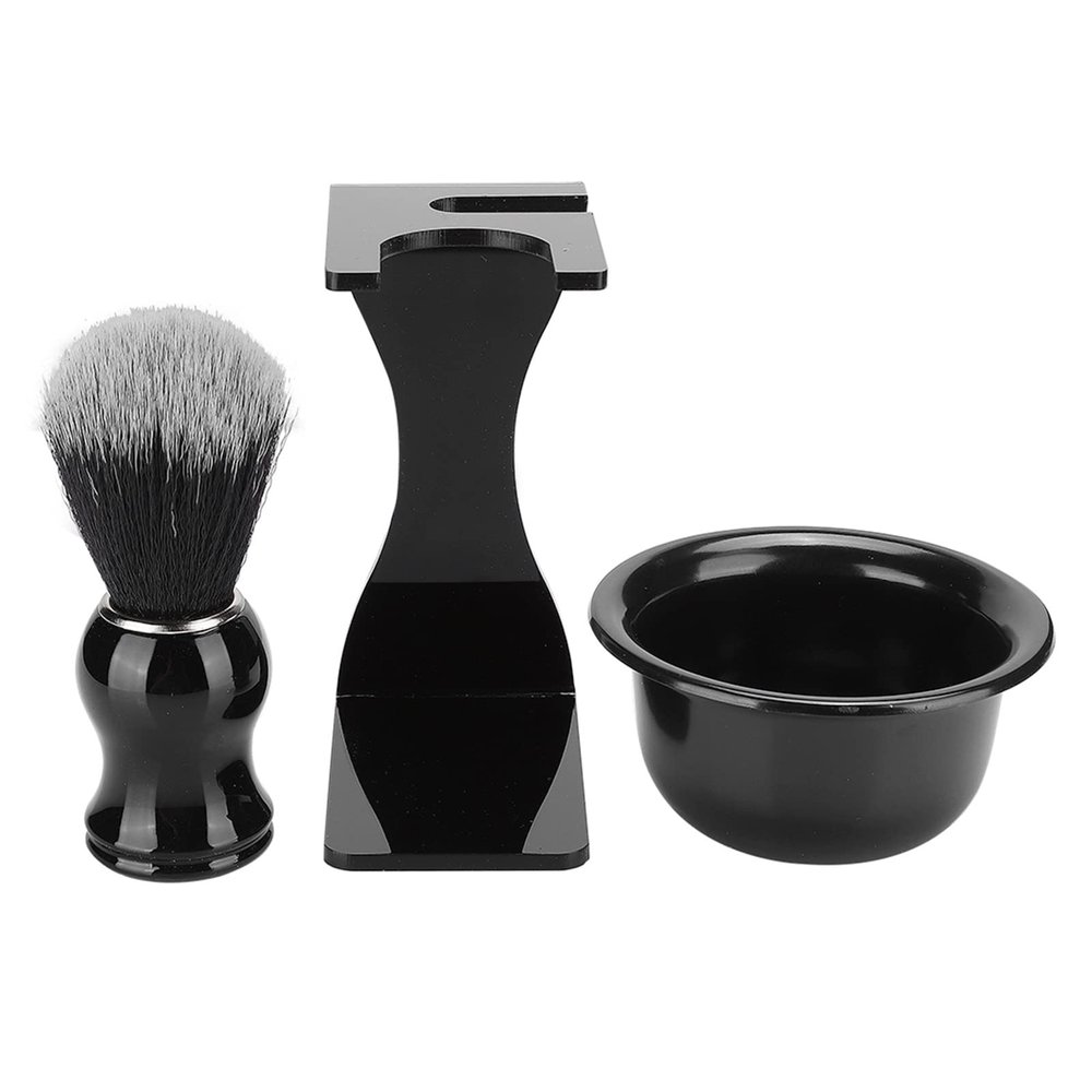 Pilipane 3pcs Beard Shaving Set, Beard Shaving Brush Set, Shaving Bowl Holder, Premium Beard Shaving Brush, Bowl, and Stand for Men's Grooming
