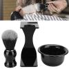 Pilipane 3pcs Beard Shaving Set, Beard Shaving Brush Set, Shaving Bowl Holder, Premium Beard Shaving Brush, Bowl, and Stand for Men's Grooming view 2