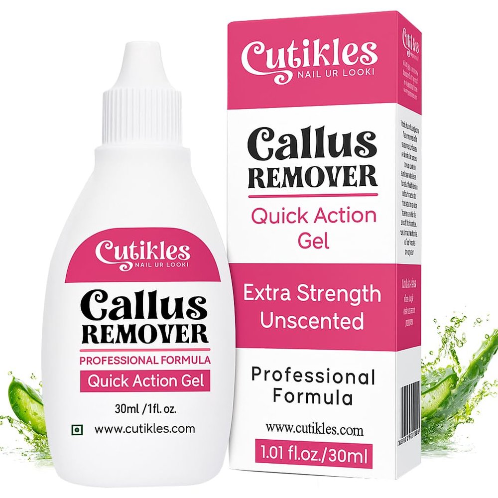 CUTIKLES CUTIKLES Professional Callus Remover Gel for Feet  Extra Strength Gel Instantly Removes Tough Calluses for Spa-Quality Pedicures at Home. Convenient Travel-Friendly Pack - 1 Fl Oz