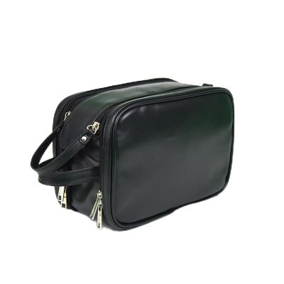 ERBON Storage bag, men's wash hook storage bag, travel waterproof folding cosmetic bag PU