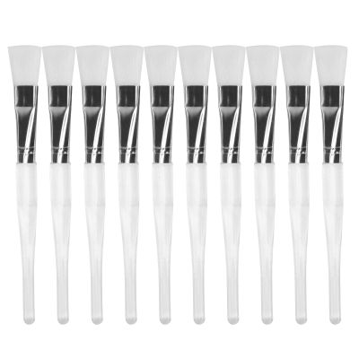 10 Pieces Facial-Mask Brush Face-Mask Applicator Soft Facial Application Brush with Clear Plastic Handle for Skin Care, Body Butter Applicator Tools 17 2 cm/0.60.06 Inch (White)