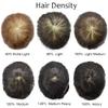 Healthlif Toupee For Men Real Human Hair Replacement System For Men Full PU Mens Hairpiece Natural Looking Mens Hair Pieces For Hair Loss Toupee 7X9#710#7 Very Light Brown+10% Grey view 3
