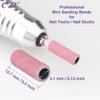 C & I Nail Drill Bits 50pcs Mini Sanding Bands & 1pc Mini Mandrel Acrylic Gel Nails Remove Fake Nails Shaping Cuticle & Nail Prep Function Nail Supplies for Nail Techs (150 Middle-M,Purple) view 4