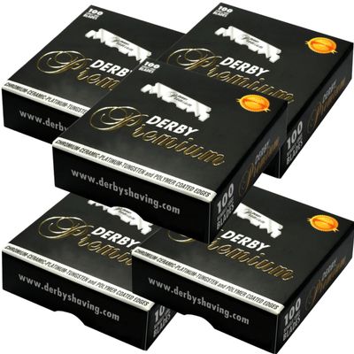 Derby Premium Single Edge Razor Blades for straight razor (500)